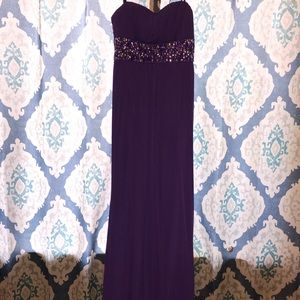 Rhinestone purple dress